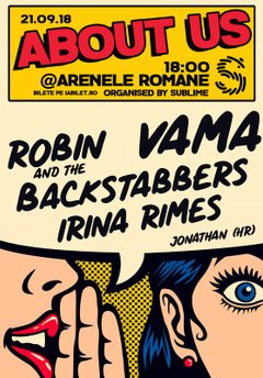 poster-afis About Us 2018 la Arenele Romane din Bucuresti
