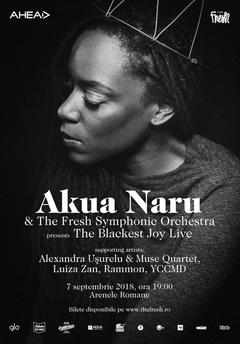 poster afis Concert Akua Naru la Arenele Romane din Bucuresti (2018)