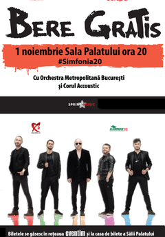 poster-afis Concert Bere Gratis Simfonia20 la Sala Palatului Bucuresti (2018)