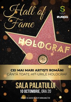 poster-afis Concert Holograf – Hall of Fame la Sala Palatului Bucuresti (2018)