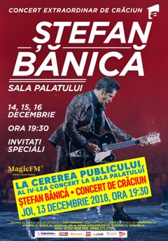poster-afis Concert Craciun Stefan Banica Jr. de la Sala Palatului din Bucuresti (2018)