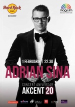 Concert Adrian Sîna – AKCENT 20, la Hard Rock Cafe din Bucureşti