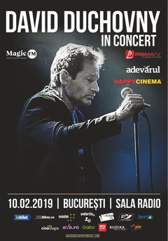 Poster Afis Concert David Duchovny Sala Radio Bucuresti 2019
