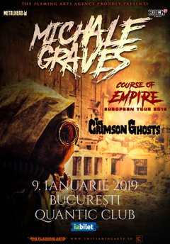 Poster Afis Concert Michale Graves Club Quantic Bucuresti Ianuarie 2019
