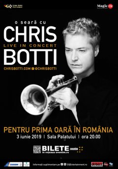 poster-afis Concert Chris Botti la Sala Palatului din Bucuresti (2019)