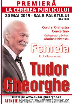 poster-afis Tudor Gheorghe – Femeia la Sala Palatului (20 mai 2019)