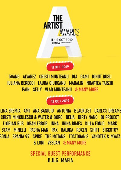 The Artist Awards 2019 în Piaţa Mihai Viteazu din Craiova
