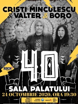 Concert Cristi Minculescu, Valter şi Boro – 40 de ani, la Sala Palatului din Bucureşti
