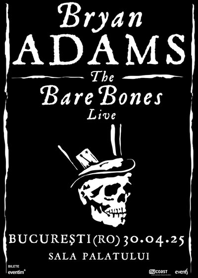 Concert Bryan Adams – The Bare Bones la Sala Palatului din București