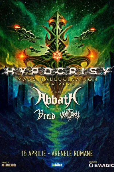 Concert Hypocrisy – Mass Hallucination Tour la Arenele Romane din București