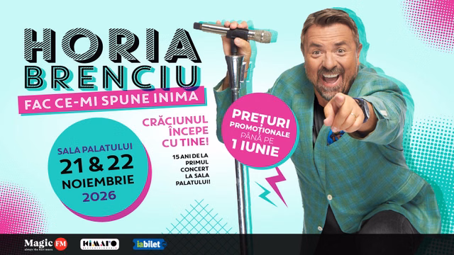 Concerte Horia Brenciu – „Fac ce-mi spune inima” la Sala Palatului din București