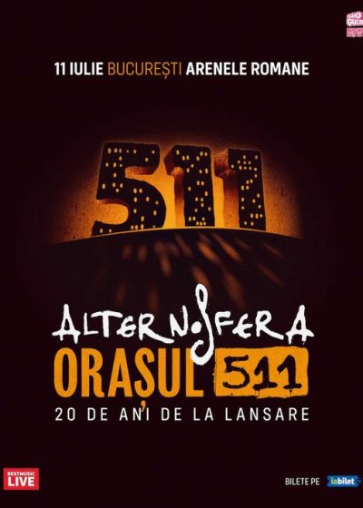 Concert Alternosfera – 20 de ani de la „Orașul 511” la Arenele Romane din București