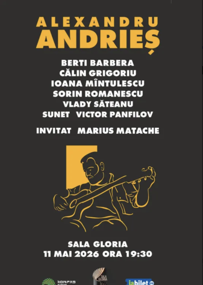 Concert Alexandru Andrieș la Sala Gloria din București