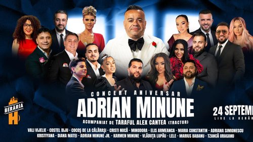 Concert Adrian Minune – Concert Aniversar la Berăria H din București — landscape