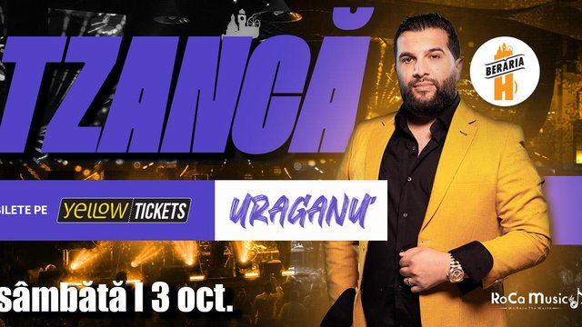 Tzancă Uraganu’ LIVE la Berăria H pe 3 octombrie — landscape