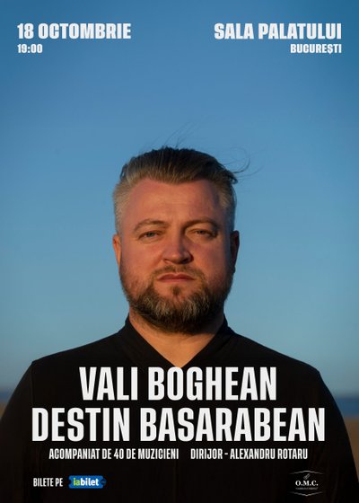 Concert Vali Boghean – Destin Basarabean la Sala Palatului din Bucureşti