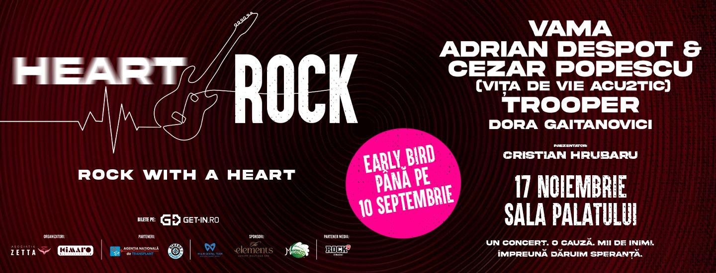 Concert Heart Rock – Vama, Vița de Vie Acou2tic, Trooper și Dora Gaitanovici la Sala Palatului din București — landscape