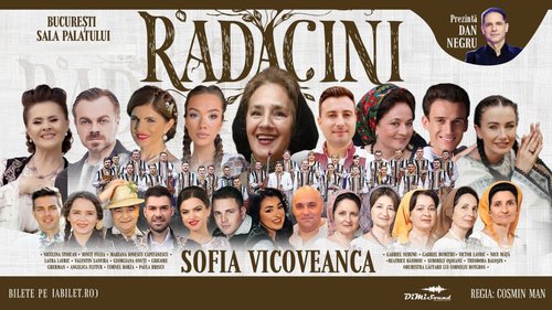 Concert Sofia Vicoveanca – Rădăcini la Sala Palatului din București