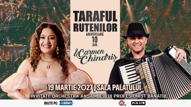 Concert Taraful Rutenilor și Carmen Chindriș – Aniversare 10 ani la Sala Palatului din București