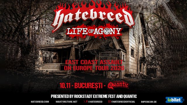 Concert Hatebreed & Life of Agony la Quantic din București — landscape