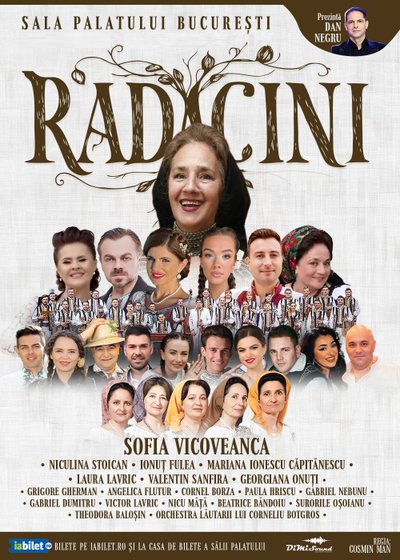 Concert Sofia Vicoveanca – Rădăcini la Sala Palatului din București