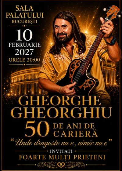 Concert Gheorghe Gheorghiu – 50 de ani de carieră – la Sala Palatului din București