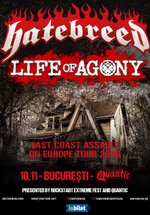 Concert Hatebreed & Life of Agony la Quantic din București