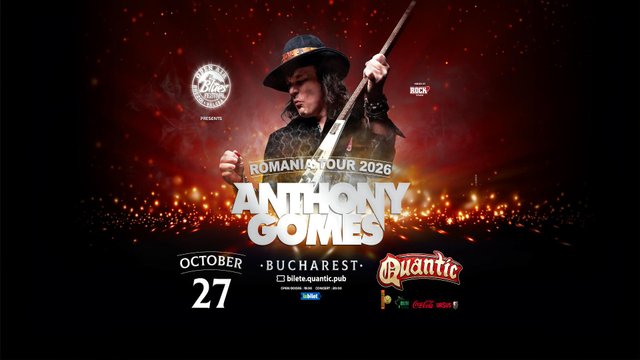 Concert Anthony Gomes – Romania Tour 2026 la Quantic din București — landscape