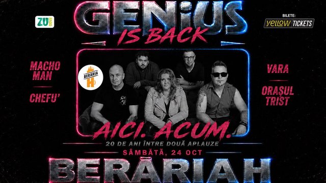 Concert GENIUS – ATUNCI. ACUM. la Berăria H din București — landscape