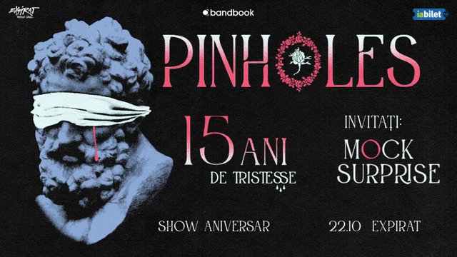 Concert Pinholes – Aniversare 15 ani „Tristesse” la Expirat Halele Carol din București — landscape