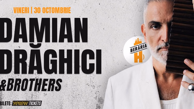 Damian Drăghici & Brothers în concert la Berăria H | 30 octombrie 2026 — landscape