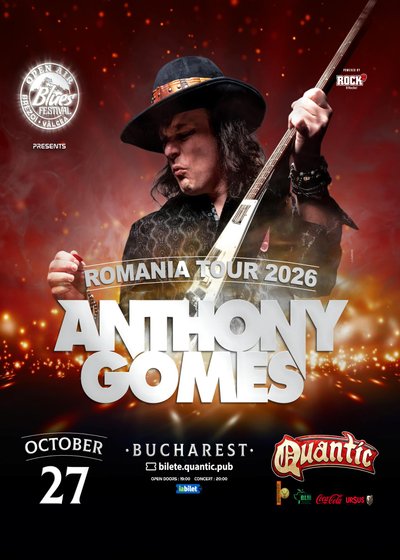 Concert Anthony Gomes – Romania Tour 2026 la Quantic din București