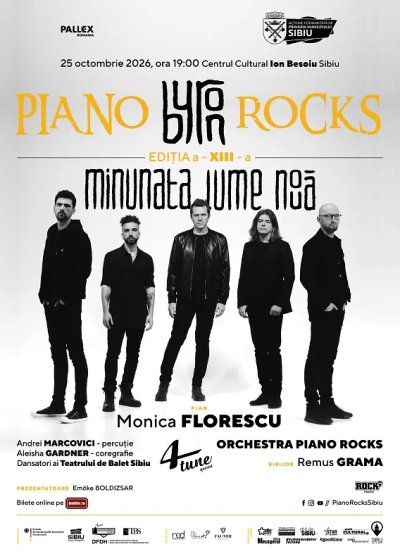 Concert byron – PIANO ROCKS simfonic la Centrul Cultural „Ion Besoiu” din Sibiu
