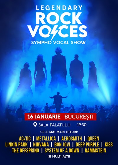 Concert Legendary Rock Voices la Sala Palatului din București