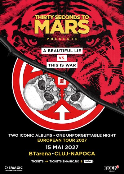 Concert Thirty Seconds To Mars la BTarena din Cluj-Napoca