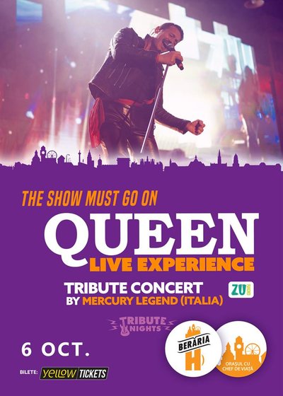 „The Show Must Go On” – Queen Tribute Concert by Mercury Legend (Italy) la Berăria H din București